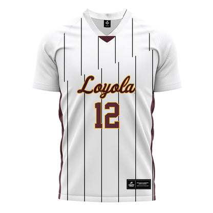 Loyola - NCAA Men's Soccer : Luka Ivancic - White Soccer Jersey