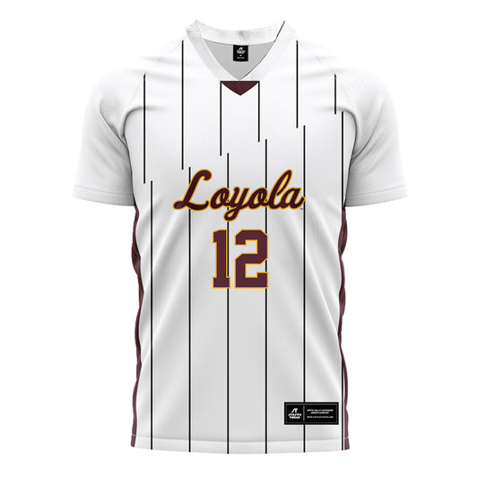 Loyola - NCAA Men's Soccer : Luka Ivancic - White Soccer Jersey