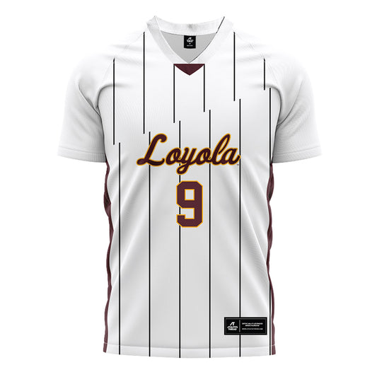 Loyola - NCAA Men's Soccer : Petar Janjic - White Soccer Jersey-0