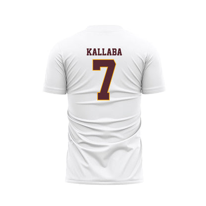 Loyola - NCAA Women's Soccer : Riga Kallaba - White Soccer Jersey-1
