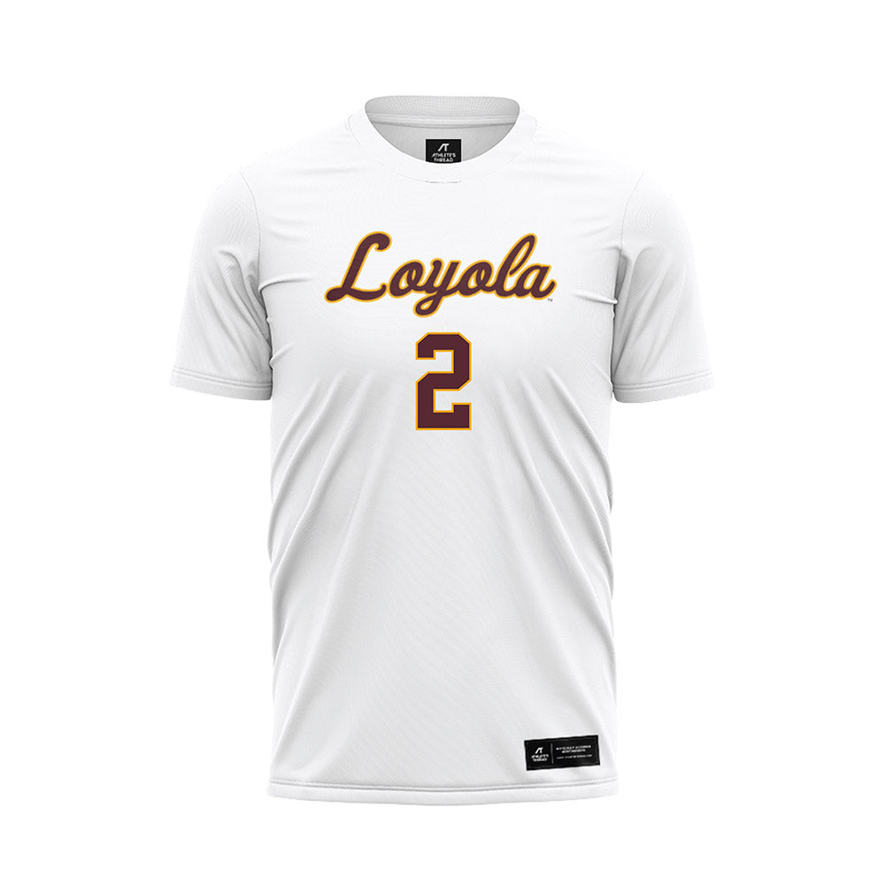 Loyola - NCAA Women's Soccer : Sophie Ackerman - White Soccer Jersey-0