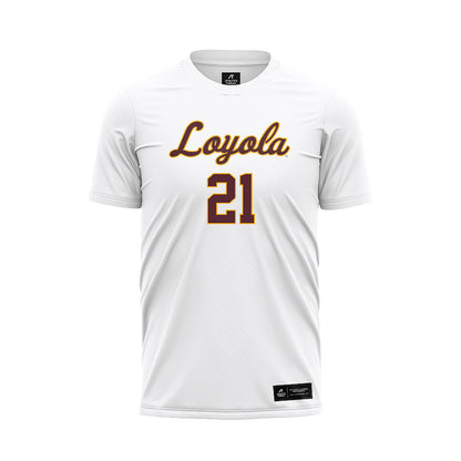 Loyola - NCAA Women's Soccer : Maggie Schmidt - White Soccer Jersey-0