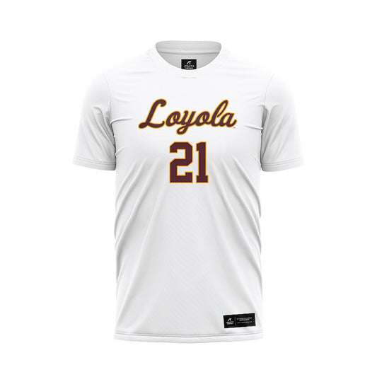 Loyola - NCAA Women's Soccer : Maggie Schmidt - White Soccer Jersey-0