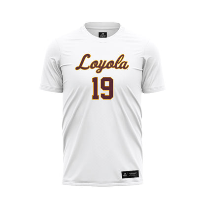 Loyola - NCAA Women's Soccer : Ava Fleming - White Soccer Jersey-0