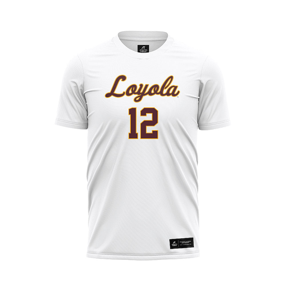 Loyola - NCAA Women's Soccer : Emily Rossi - White Soccer Jersey-0