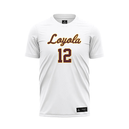 Loyola - NCAA Women's Soccer : Emily Rossi - White Soccer Jersey-0