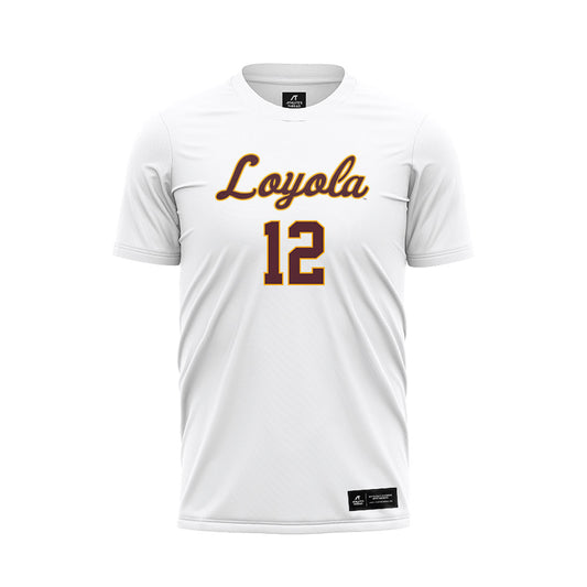 Loyola - NCAA Women's Soccer : Emily Rossi - White Soccer Jersey-0