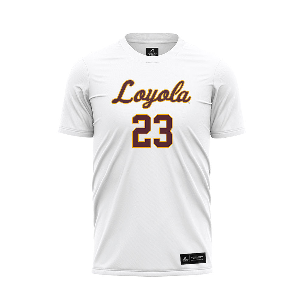 Loyola - NCAA Women's Soccer : Abby Sudkamp - White Soccer Jersey-0