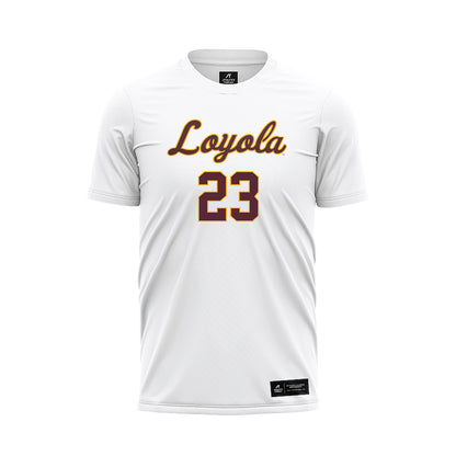 Loyola - NCAA Women's Soccer : Abby Sudkamp - White Soccer Jersey-0