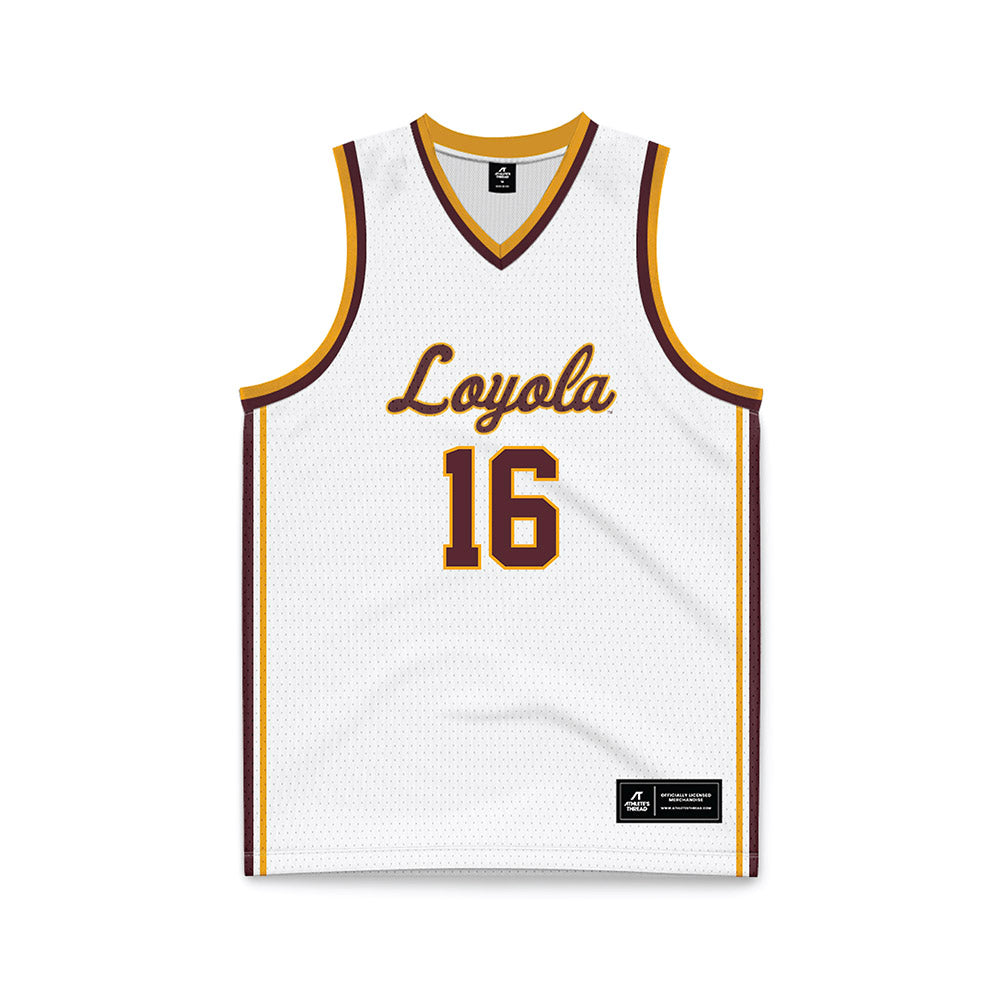Loyola - NCAA Men's Volleyball : Alexander Smits Van Oyen - White Basketball Jersey-0