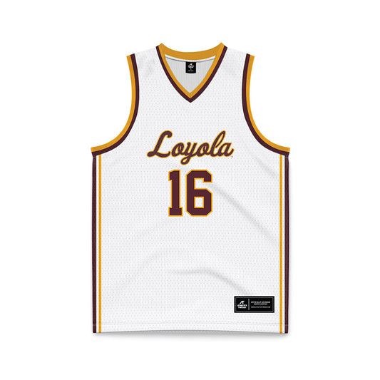 Loyola - NCAA Men's Volleyball : Alexander Smits Van Oyen - White Basketball Jersey-0