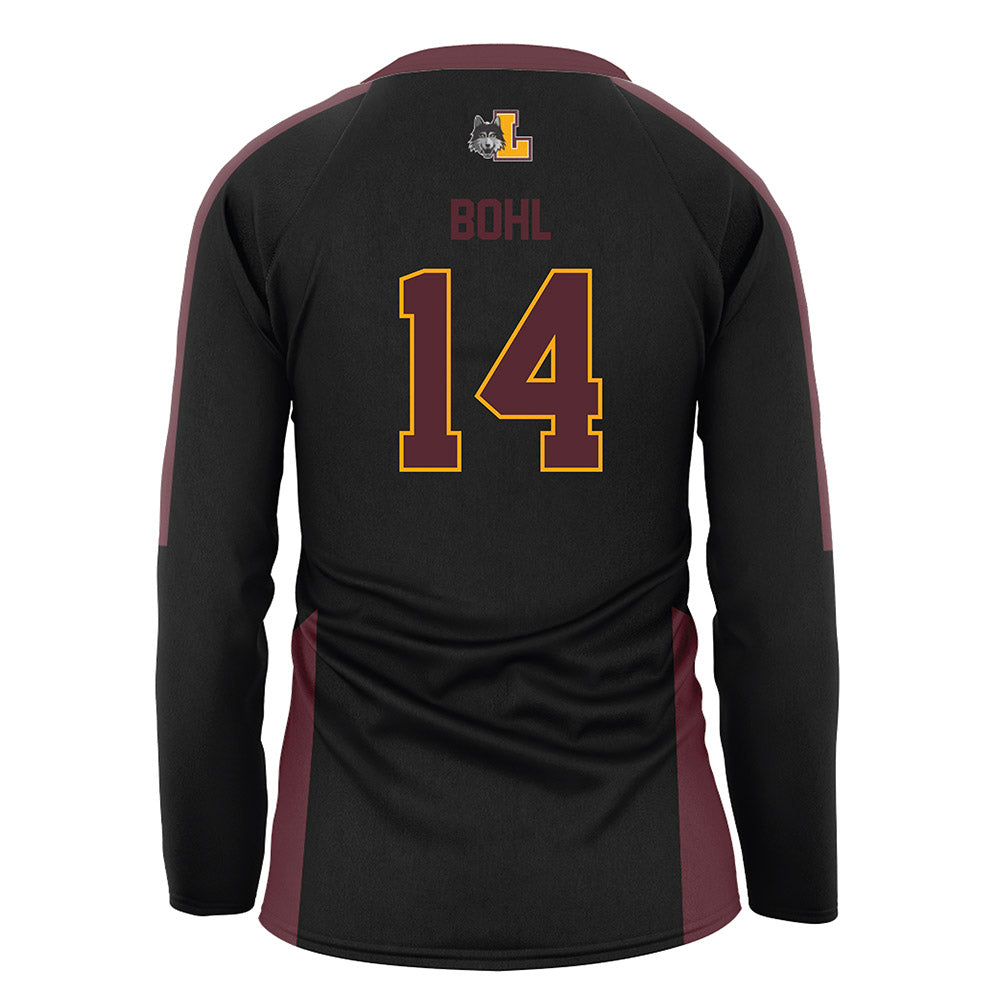 Loyola - NCAA Women's Volleyball : Mallory Bohl - Black Volleyball Jersey-1