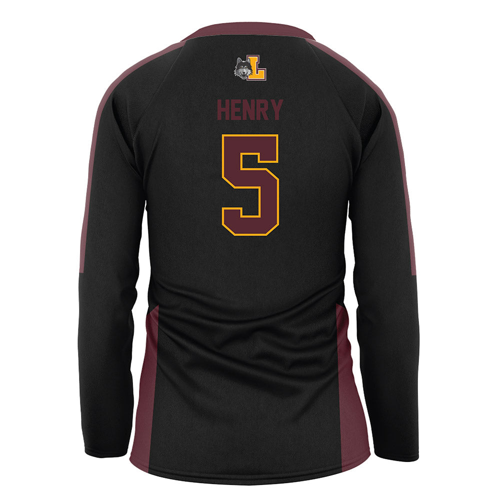 Loyola - NCAA Women's Volleyball : Emma Henry - Black Volleyball Jersey