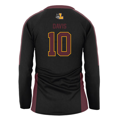 Loyola - NCAA Women's Volleyball : Tenley Davis - Black Volleyball Jersey-1