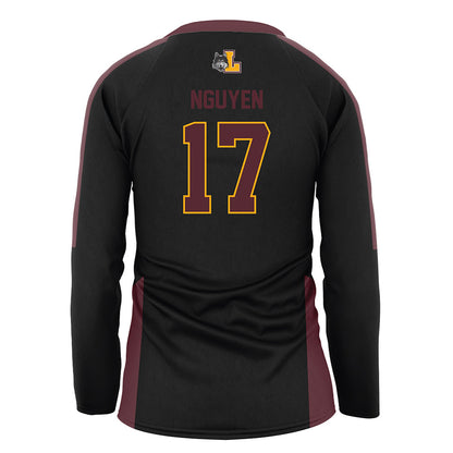 Loyola - NCAA Women's Volleyball : Leyna Nguyen - Black Volleyball Jersey-1