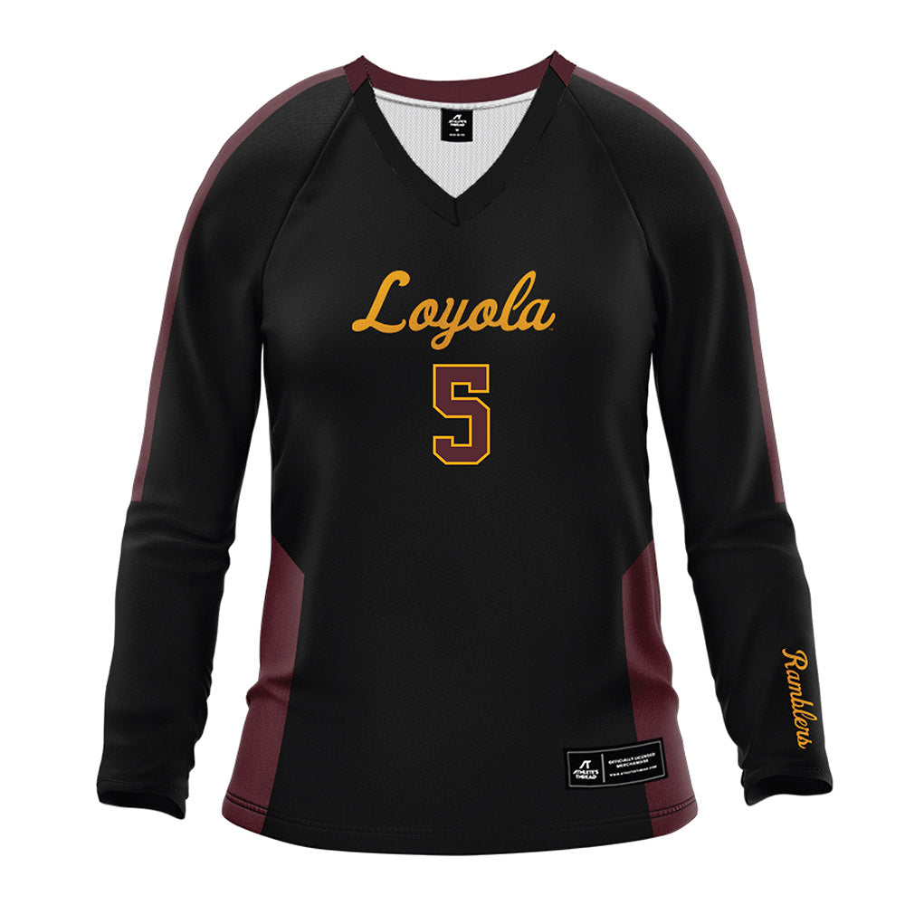 Loyola - NCAA Women's Volleyball : Emma Henry - Black Volleyball Jersey