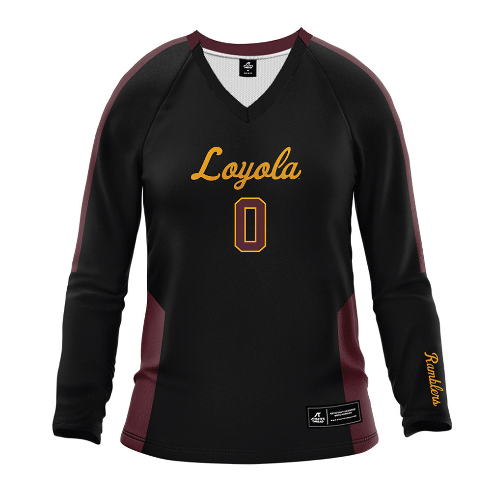 Loyola - NCAA Women's Volleyball : Camryn Hughes - Black Volleyball Jersey-0