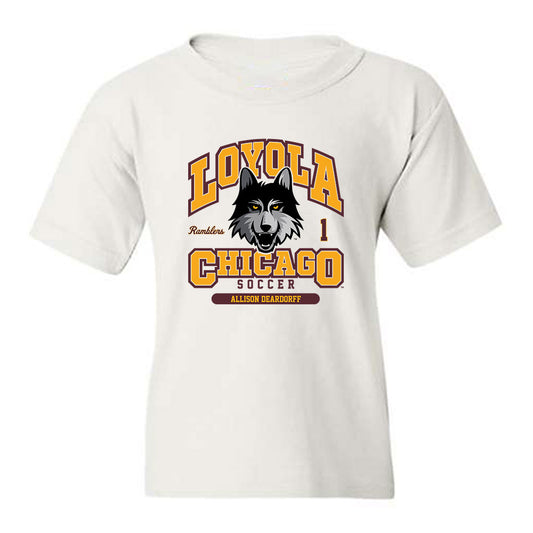 Loyola - NCAA Women's Soccer : Allison Deardorff - Classic Fashion Shersey Youth T-Shirt-0
