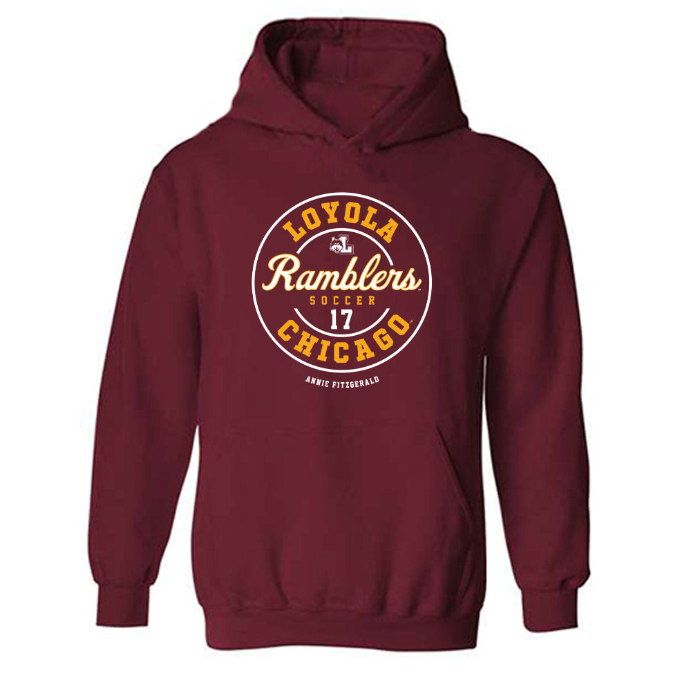 Loyola - NCAA Women's Soccer : Annie Fitzgerald - Classic Fashion Shersey Hooded Sweatshirt-0