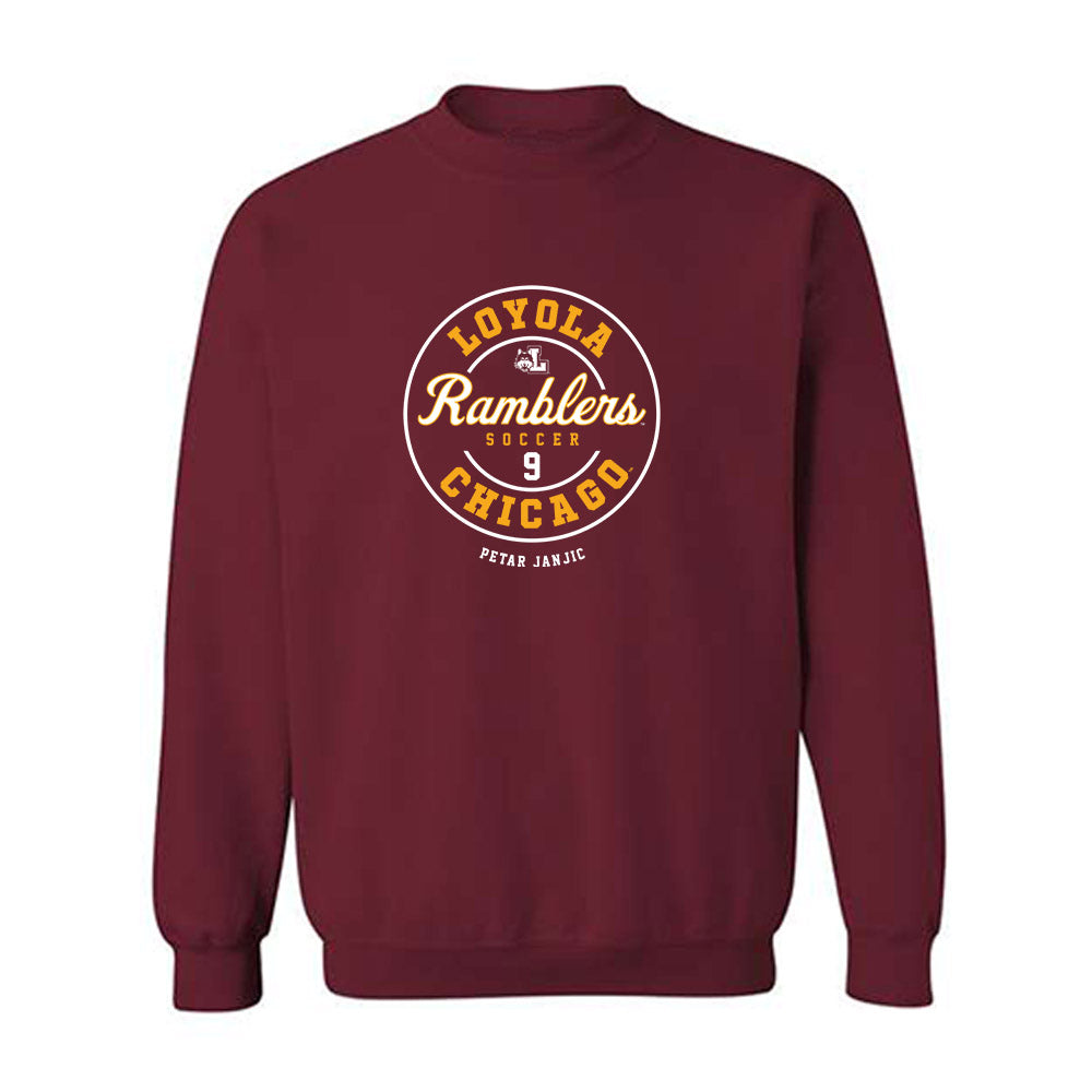Loyola - NCAA Men's Soccer : Petar Janjic - Classic Fashion Shersey Crewneck Sweatshirt-0