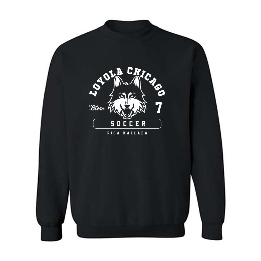 Loyola - NCAA Women's Soccer : Riga Kallaba - Classic Fashion Shersey Crewneck Sweatshirt-0