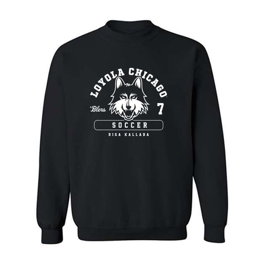 Loyola - NCAA Women's Soccer : Riga Kallaba - Classic Fashion Shersey Crewneck Sweatshirt-0