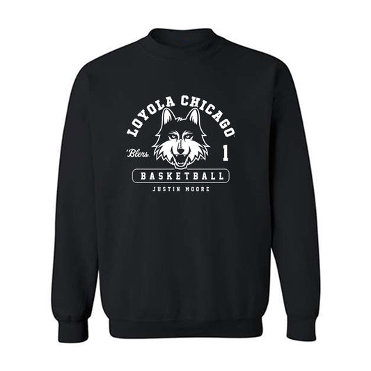 Loyola - NCAA Men's Basketball : Justin Moore - Classic Fashion Shersey Crewneck Sweatshirt-0