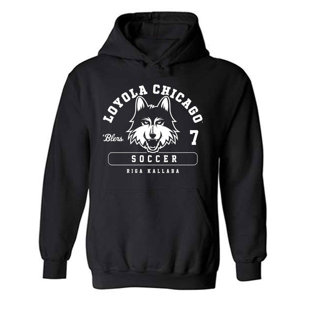 Loyola - NCAA Women's Soccer : Riga Kallaba - Classic Fashion Shersey Hooded Sweatshirt-0