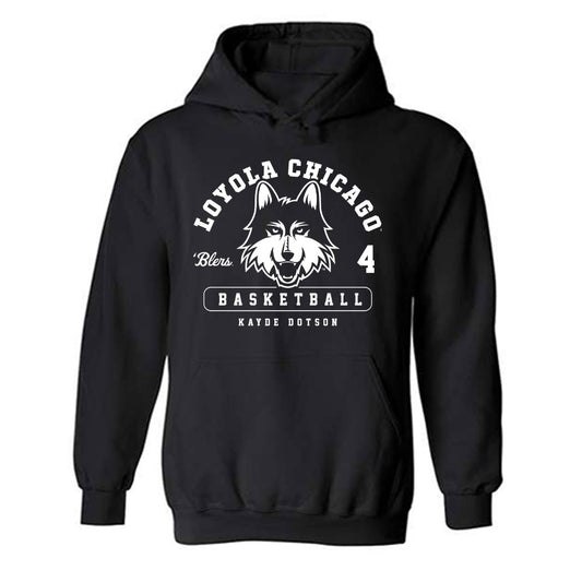 Loyola - NCAA Men's Basketball : Kayde Dotson - Classic Fashion Shersey Hooded Sweatshirt-0