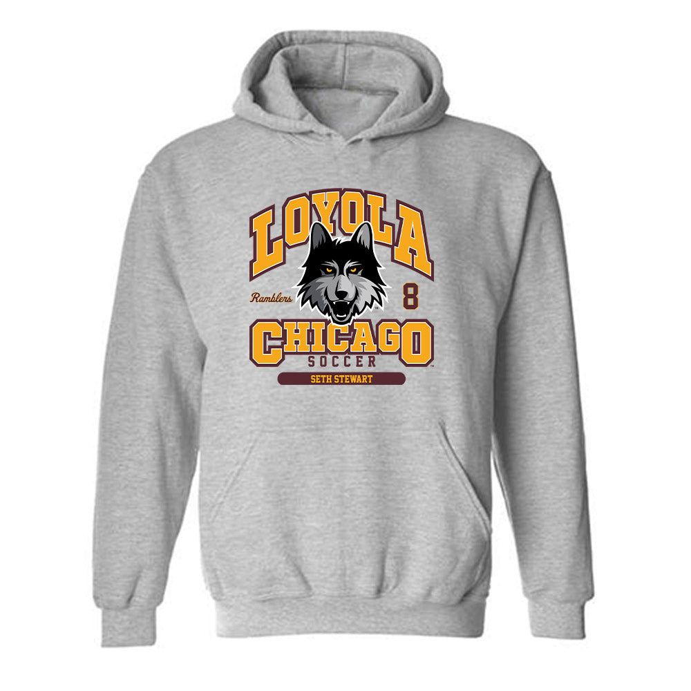Loyola - NCAA Men's Soccer : Seth Stewart - Classic Fashion Shersey Hooded Sweatshirt-0