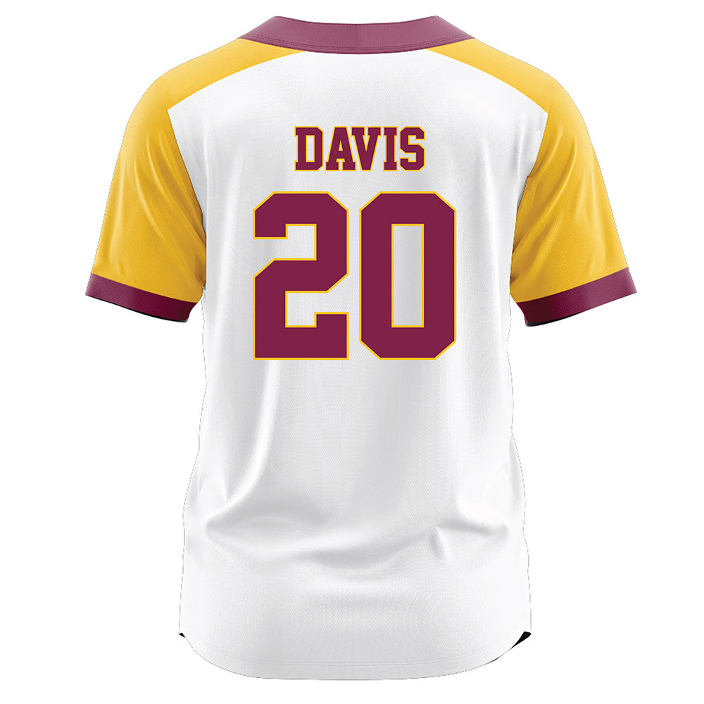 Arizona State - NCAA Softball : Takyla Davis - White Jersey-1
