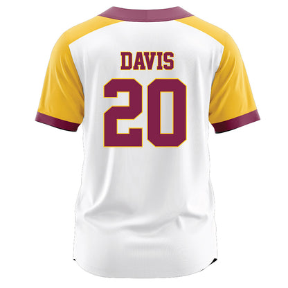 Arizona State - NCAA Softball : Takyla Davis - White Jersey-1