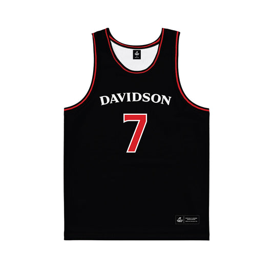 Davidson - NCAA Women's Basketball : Katie Donovan - Black Basketball Jersey-0