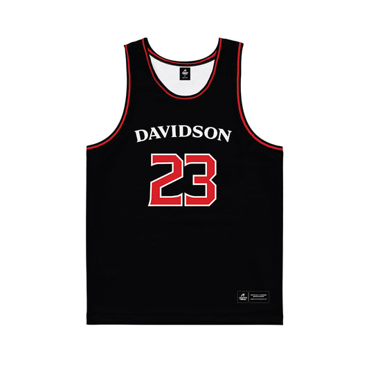Davidson - NCAA Women's Basketball : Asha Nightingale - Black Basketball Jersey-0