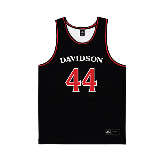 Davidson - NCAA Women's Basketball : Emilie Bessell - Black Basketball Jersey