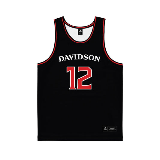 Davidson - NCAA Women's Basketball : Ezra Smith - Black Basketball Jersey-0