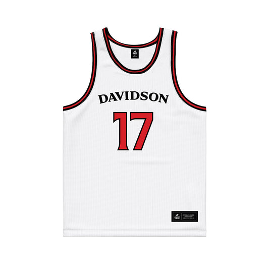 Davidson - NCAA Women's Basketball : Candice Lienafa - White Basketball Jersey