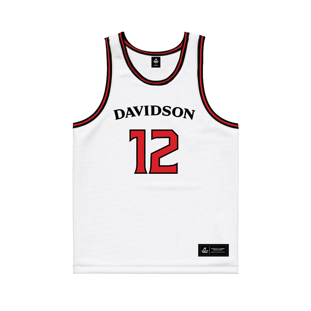 Davidson - NCAA Women's Basketball : Ezra Smith - White Basketball Jersey-0