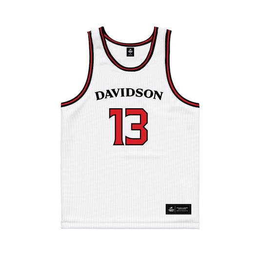 Davidson - NCAA Women's Basketball : Sienna Dauer - White Basketball Jersey