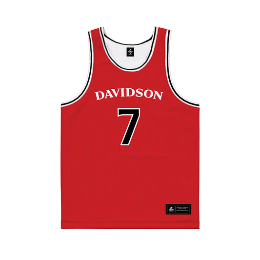 Davidson - NCAA Women's Basketball : Katie Donovan - Red Basketball Jersey-0
