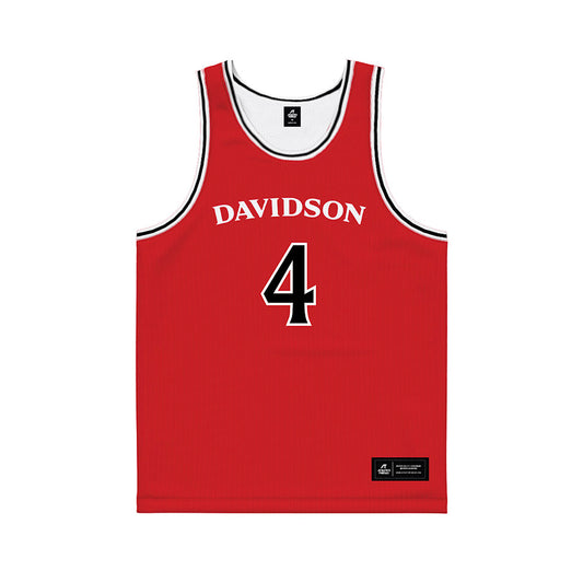 Davidson - NCAA Women's Basketball : Elena Alvarez Castellanos - Red Basketball Jersey-0