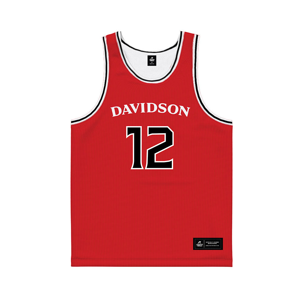 Davidson - NCAA Women's Basketball : Ezra Smith - Red Basketball Jersey-0
