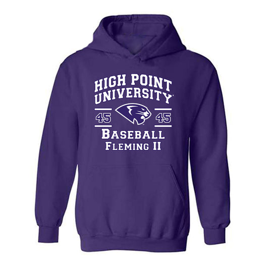 High Point - NCAA Baseball : Dubs Fleming II - Classic Fashion Shersey Hooded Sweatshirt-0