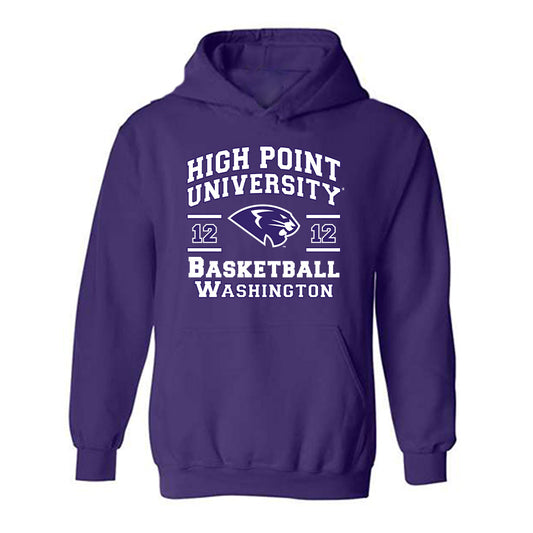 High Point - NCAA Men's Basketball : Scotty Washington - Classic Fashion Shersey Hooded Sweatshirt-0