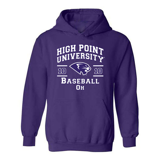 High Point - NCAA Baseball : Seojun Oh - Classic Fashion Shersey Hooded Sweatshirt-0