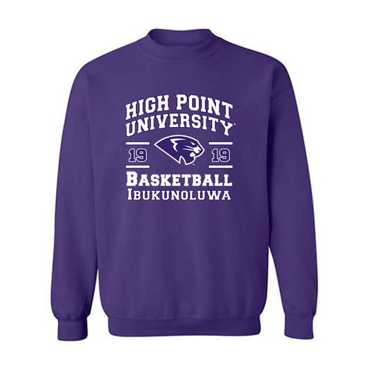 High Point - NCAA Men's Basketball : Josh Ibukunoluwa - Classic Fashion Shersey Crewneck Sweatshirt-0