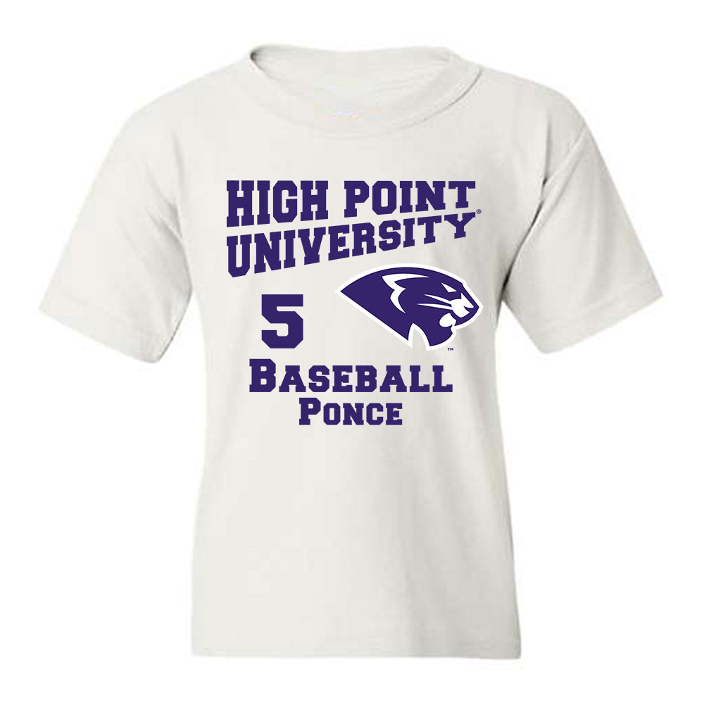High Point - NCAA Baseball : Willie Ponce - Youth T-Shirt-0