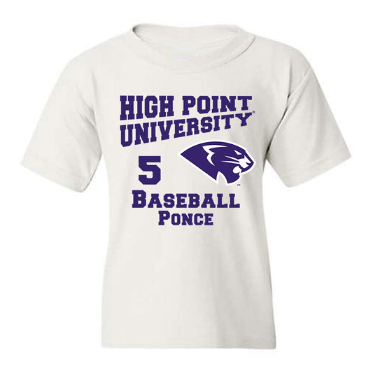 High Point - NCAA Baseball : Willie Ponce - Youth T-Shirt-0