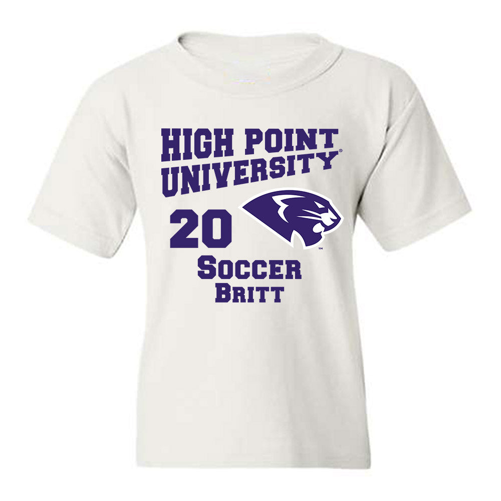 High Point - NCAA Men's Soccer : Caleb Britt - Youth T-Shirt-0