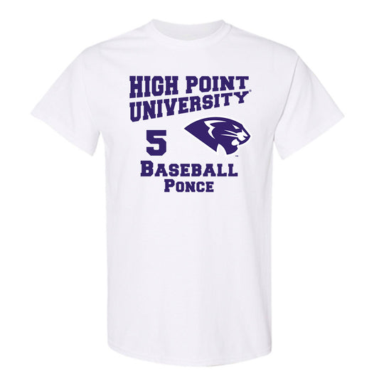 High Point - NCAA Baseball : Willie Ponce - T-Shirt-0